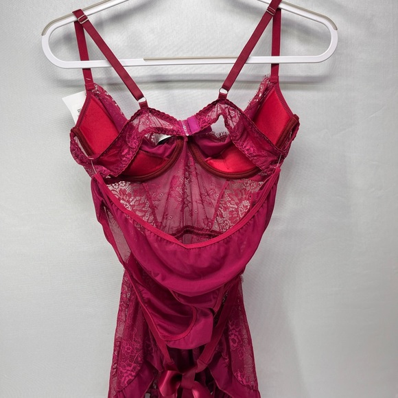 EYELASH LACE‎ APRON W/PANTY - Picture 4 of 9